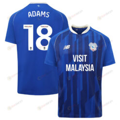 Ebou Adams 18 Cardiff City FC 2023-24 Home Men Jersey - Blue