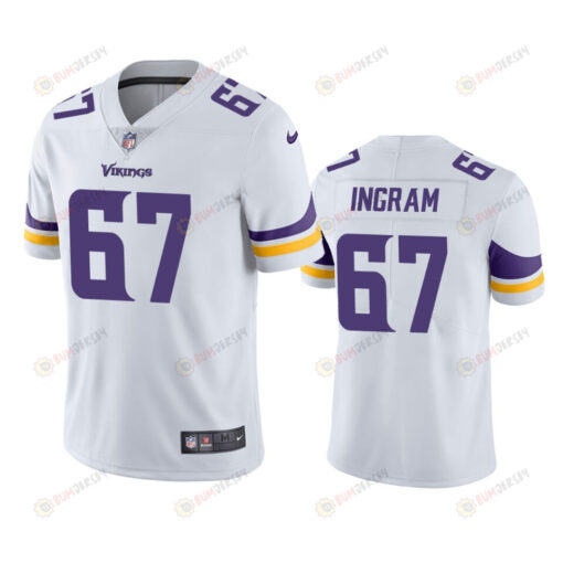 Ed Ingram 67 Minnesota Vikings White Vapor Limited Jersey