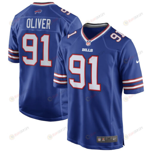 Ed Oliver 91 Buffalo Bills Team Game Player Jersey - Royal