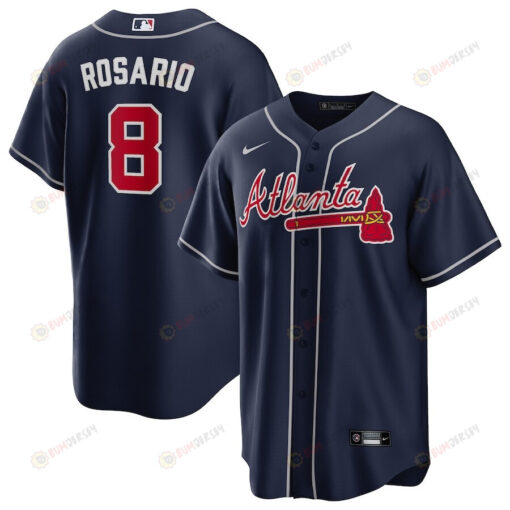 Eddie Rosario 8 Atlanta Braves Alternate Player Jersey - Navy