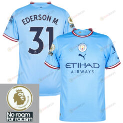 Ederson 31 Manchester City 2022-2023 Home Men Jersey - Sky Blue