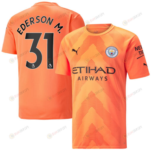 Ederson 31 Manchester City Goalkeeper 2022-23 Jersey - Orange