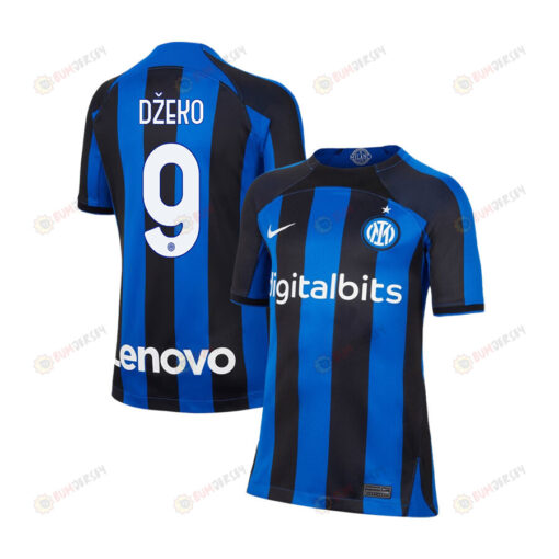 Edin D?eko 9 Inter Milan 2022/23 Home Jersey - Youth