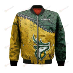 Edmonton Elks Bomber Jacket 3D Printed Grunge Polynesian Tattoo