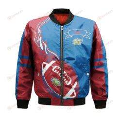 Edmonton Oil Kings Bomber Jacket 3D Printed Flame Ball Pattern