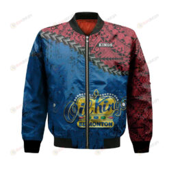 Edmonton Oil Kings Bomber Jacket 3D Printed Grunge Polynesian Tattoo