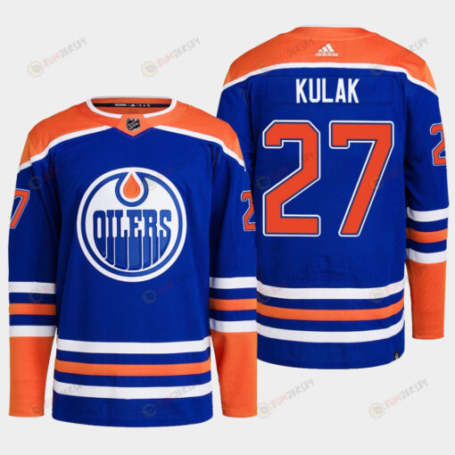 Edmonton Oilers Brett Kulak 27 Royal Primegreen 2022-23 Home Jersey