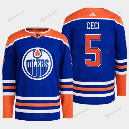 Edmonton Oilers Cody Ceci 5 Royal Primegreen 2022-23 Home Jersey