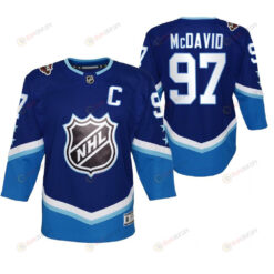 Edmonton Oilers Connor McDavid 97 Blue 2022 All-Star Western Jersey Youth