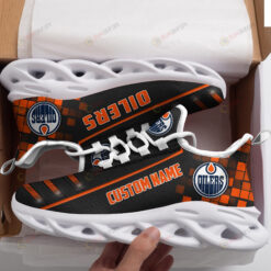 Edmonton Oilers Custom Name Logo Pattern 3D Max Soul Sneaker Shoes