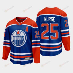 Edmonton Oilers Darnell Nurse 25 2022-23 Home Royal Jersey Premier