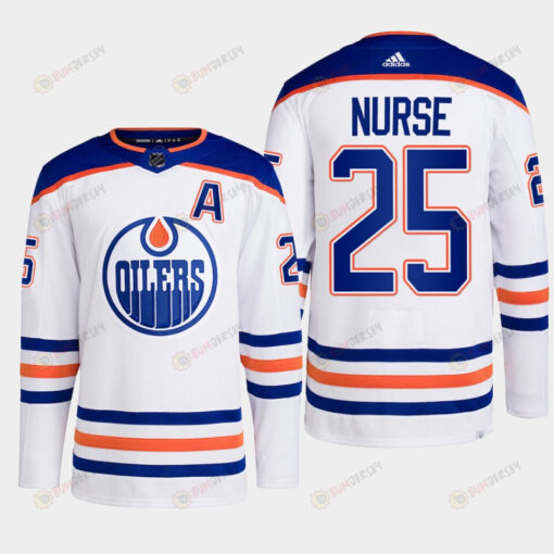 Edmonton Oilers Darnell Nurse 25 White Away Primegreen Jersey 2022-23