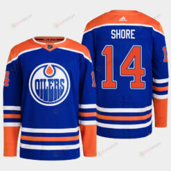 Edmonton Oilers Devin Shore 14 Royal Primegreen 2022-23 Home Jersey