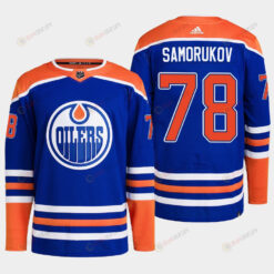 Edmonton Oilers Dmitri Samorukov 78 Royal Primegreen 2022-23 Home Jersey