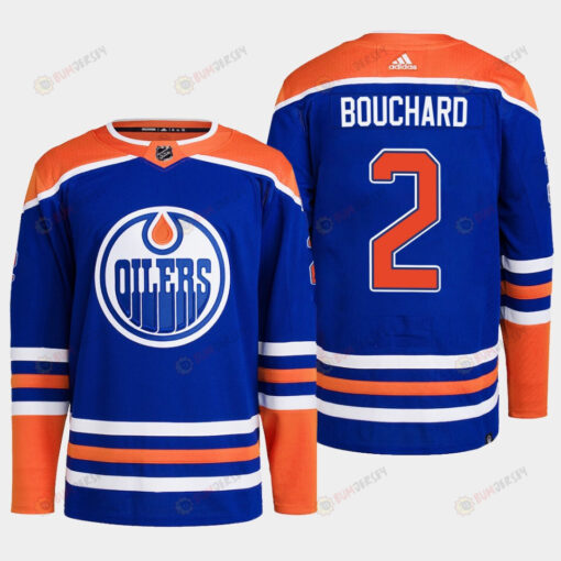 Edmonton Oilers Evan Bouchard 2 Royal Primegreen 2022-23 Home Jersey