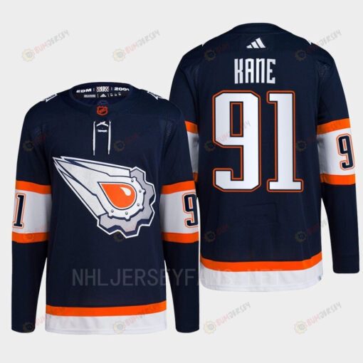 Edmonton Oilers Evander Kane 91 Navy Primegreen Reverse Retro 2.0 Jersey 2022