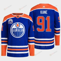 Edmonton Oilers Evander Kane 91 Royal Primegreen Lee Ryan Hall Of Fame Patch Jersey 2022