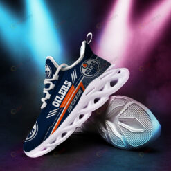 Edmonton Oilers Logo Beehive Pattern Custom Name 3D Max Soul Sneaker Shoes