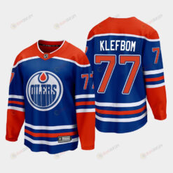 Edmonton Oilers Oscar Klefbom 77 2022-23 Home Royal Jersey Premier