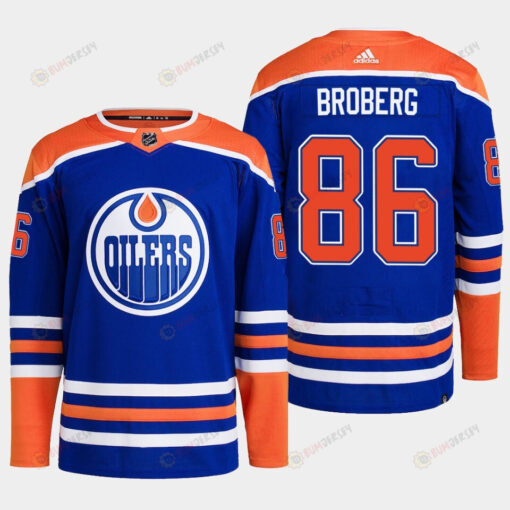 Edmonton Oilers Philip Broberg 86 Royal Primegreen 2022-23 Home Jersey
