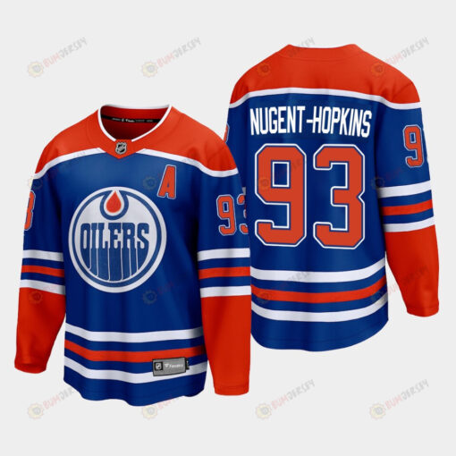 Edmonton Oilers Ryan Nugent-Hopkins 93 2022-23 Home Royal Jersey Premier