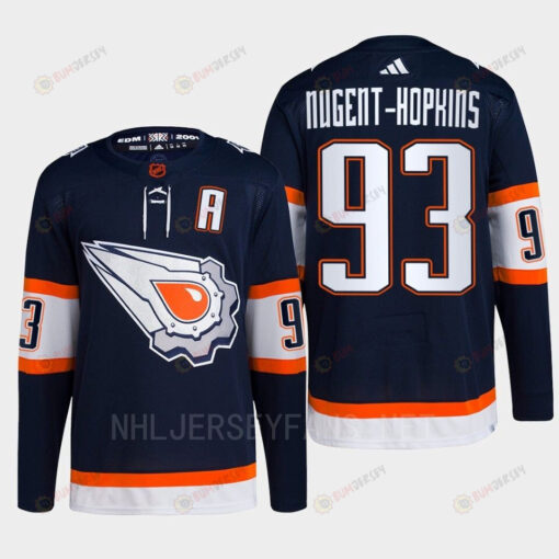 Edmonton Oilers Ryan Nugent-Hopkins 93 Navy Primegreen Reverse Retro 2.0 Jersey 2022