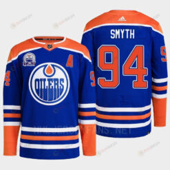 Edmonton Oilers Ryan Smyth 94 Royal Primegreen Hall Of Fame Patch Jersey 2022