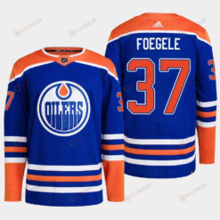 Edmonton Oilers Warren Foegele 37 Royal Primegreen 2022-23 Home Jersey