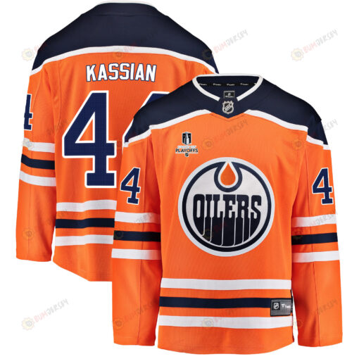 Edmonton Oilers Zack Kassian 44 Home 2022 Stanley Cup Playoffs Breakaway Men Jersey - Orange