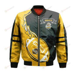 Edmonton Prospects Bomber Jacket 3D Printed Flame Ball Pattern