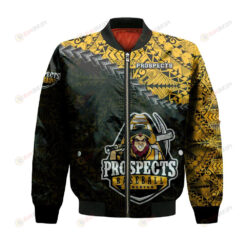 Edmonton Prospects Bomber Jacket 3D Printed Grunge Polynesian Tattoo