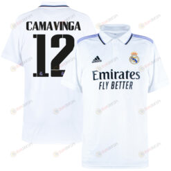 Eduardo Camavinga 12 Real Madrid 2022/23 Home Men Jersey - White