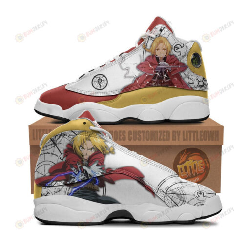 Edward Elric Shoes Anime Fullmetal Alchemist Air Jordan 13 Shoes Sneakers