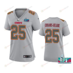 Edwards-Helaire 25 Kansas City Chiefs Super Bowl LVII Atmosphere Jersey - Women Gray