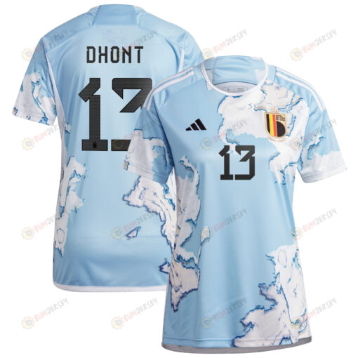 Elena Dhont 13 Belgium 2023 National Team Away Jersey - Women