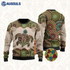 Elephant Lover Mandala Pattern Wool Ugly Sweaters For Men Women Unisex
