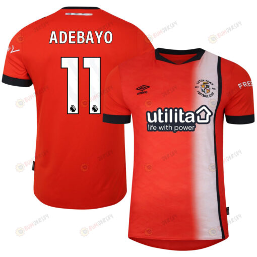 Elijah Adebayo 11 Luton Town FC 2023-24 Premier League Home Men Jersey - Orange