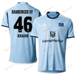 Elijah Krahn 46 Hamburger SV 2023-24 Away Men Jersey - Sky Blue