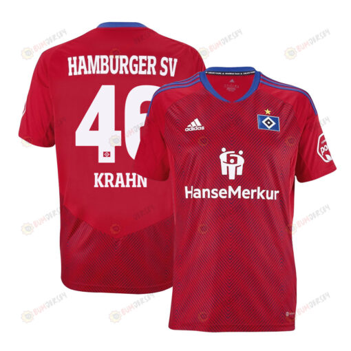 Elijah Krahn 46 Hamburger SV II 2022-23 Third Jersey - Red