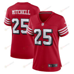 Elijah Mitchell 25 San Francisco 49ers Women's Alternate Team Game Jersey - Scarlet