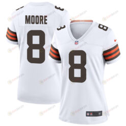 Elijah Moore 8 Cleveland Browns WoMen's Jersey - White