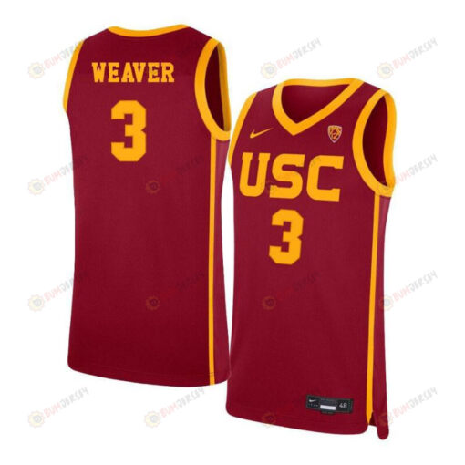 Elijah Weaver 3 USC Trojans Elite Basketball Men Jersey - Red