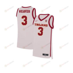 Elijah Weaver 3 USC Trojans Elite Basketball Men Jersey - White