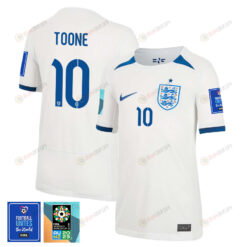 Ella Toone 10 England 1 Star FIFA Patch Women's National Team 2023-24 World Cup Home Jersey