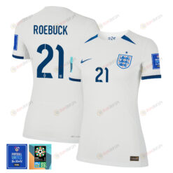 Ellie Roebuck 21 England 1 Star FIFA Patch Women's National Team 2023-24 World Cup Home WOMEN Jersey