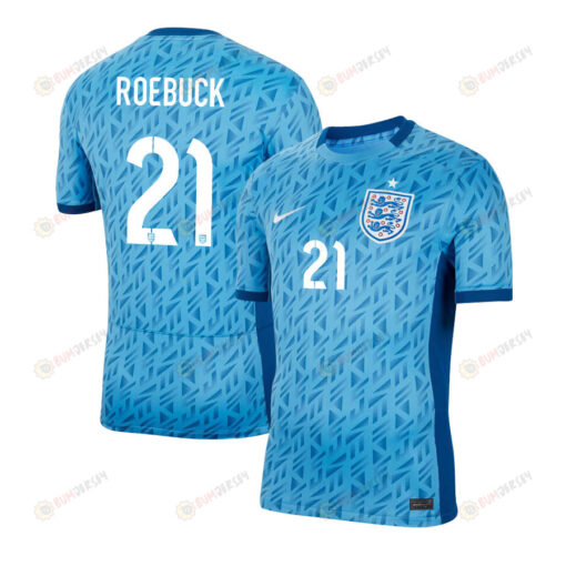 Ellie Roebuck 21 England 1 Star Women's National Team 2023-24 World Cup Away Men Jersey