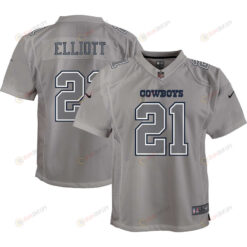 Elliott Gray 21 Dallas Cowboys Atmosphere Game Youth Jersey - Gray