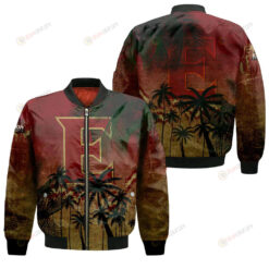 Elon Phoenix Bomber Jacket 3D Printed Coconut Tree Tropical Grunge