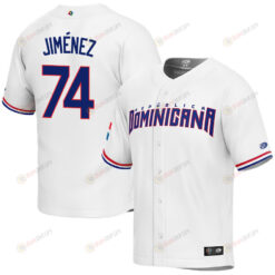 Eloy Jim?nez 74 Dominican Republic Baseball 2023 World Baseball Classic Jersey - White