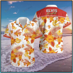 Elvis Presley Short Sleeve Curved Hawaiian Shirt